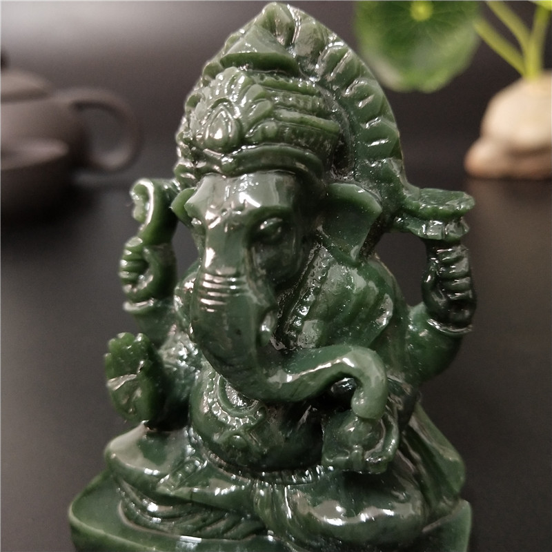 Ganesha buddha statue elefant gud skulptur feng shui ganesh figurer håndlavet håndværk til tilbehør til havehave dekoration