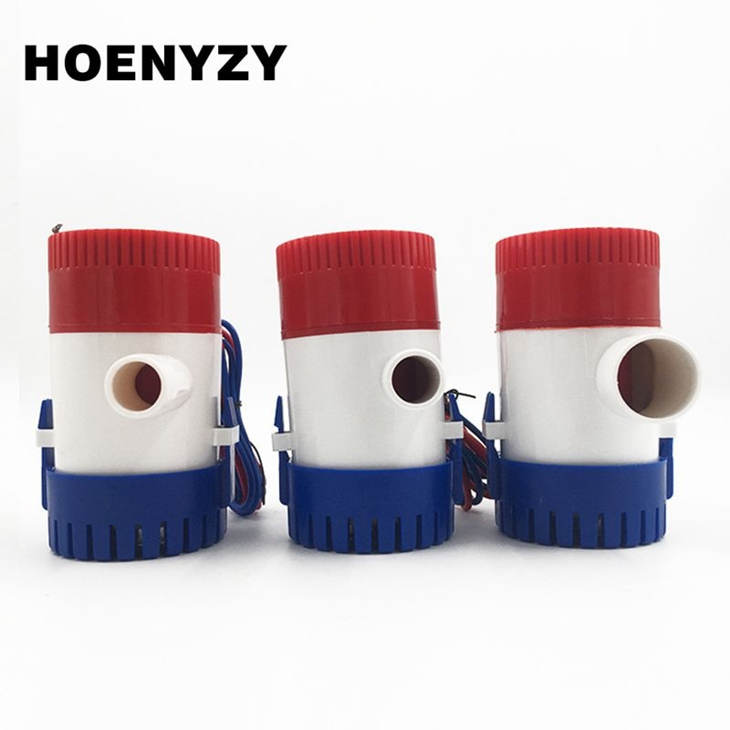 DC 12V/24V Small Mini Automatic Boat Bilge Pump Auto 350GPH 1100GPH Electric Submersible Water Pump 350/500/750/1100 gph