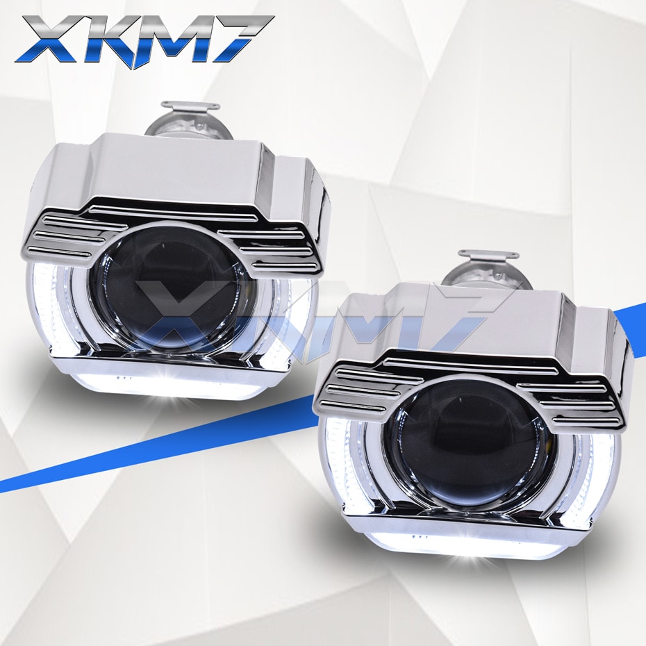 Koplamp Lenzen Mini 2.0 Angel Eyes Bi-Xenon Lens H1 Hid Projector Led Halo Kit Voor H4 H7 Auto verlichting Accessoires Retrofit Diy