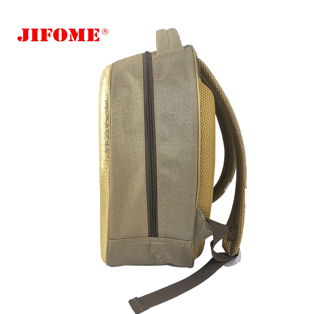 JIFOME-Mochila brillante de 15 pulgadas para mujer, bolso escolar para chicas adolescentes, de carcasa dura de EVA, brillante, de lujo
