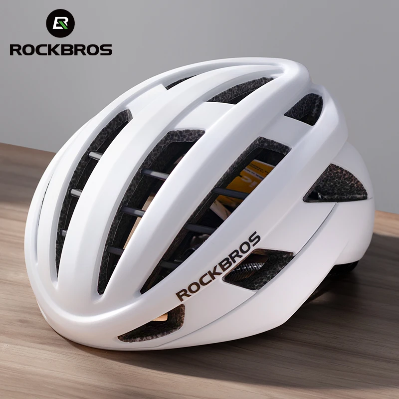 ROCKBROS Bicycle Helmet Adults MTB Road Bike Helmet Breathable Intergrally-molded Head Safety Men Women Cycling Helmet: S / black