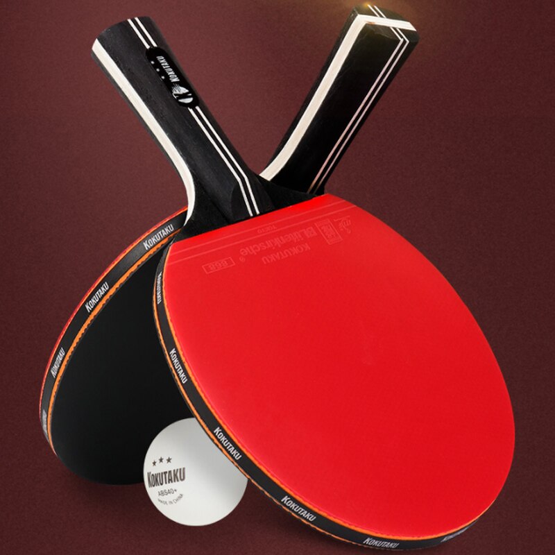 Professionele Offensive Tafeltennis Blade Fl Handvat Ping Pong Bat Gemonteerd Puistjes In Pingpong Rubber