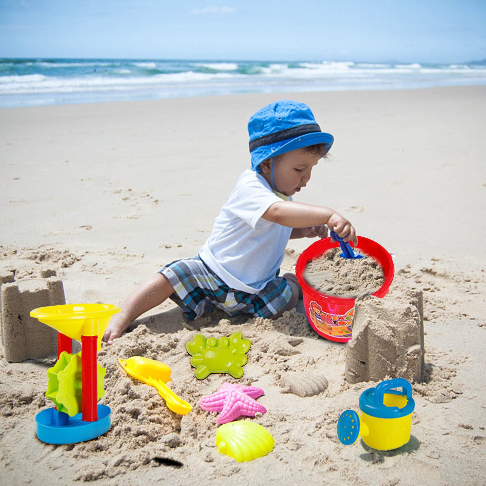 Beach Toy Sand Set Sand Play Sandpit Toy Summer Outdoor Toys Sandpit Toys Baby Learning Education Toys For Kids Fun Toys ##