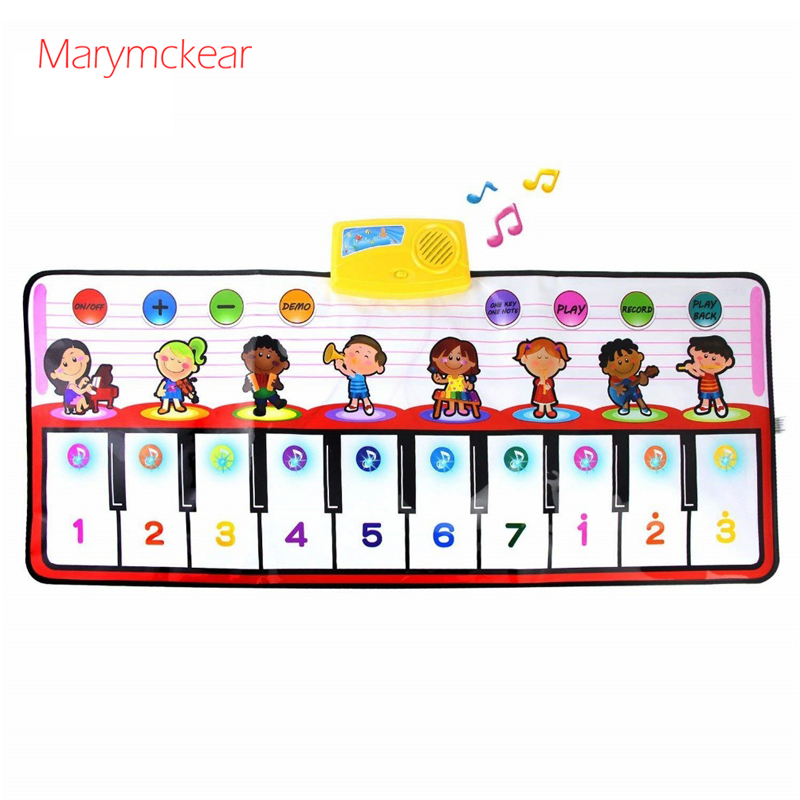 100x40cm Musical Mat 10 Keys Piano Toy 8 Musical Instruments Sounds Electronic Music Rug Children Piano Educational Toys