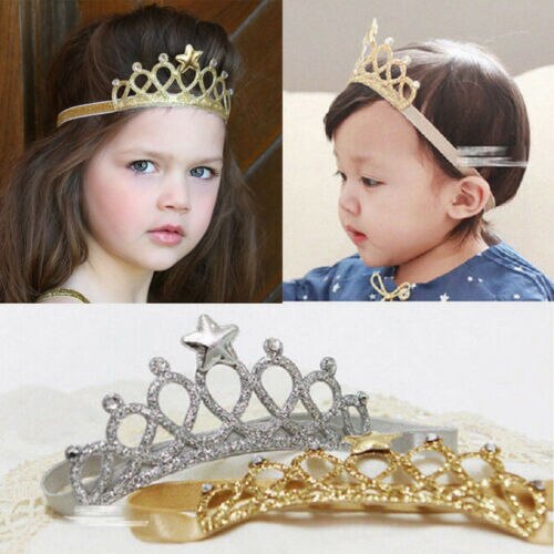 Citgeett moda acessórios para o cabelo do bebê meninas coroa hairband bandana miúdo tiara aniversário