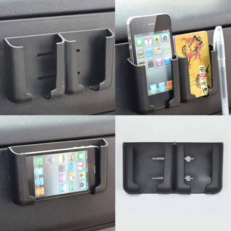1pc Universal Car Auto Adjustable Cell Phone ID Card Multifunctional Car GPS Phone Holder Stand Cradle Console Bracket Box TXTB1: Default Title