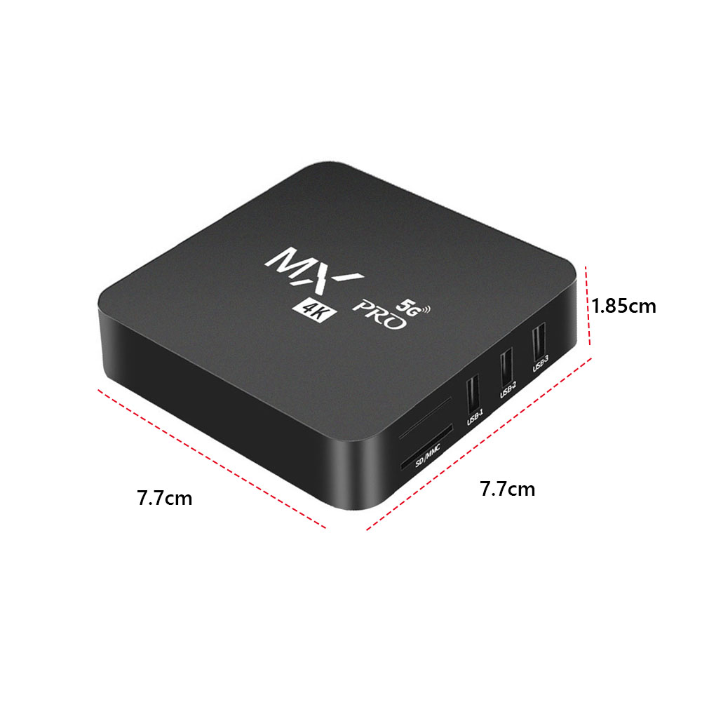 Android 12 Smart TV Box RK3228A Quad Core 2.4G e 5G Dual WiF Lettore video domestico Lettore multimediale TV 4K HD RAM 1GB ROM 8GB