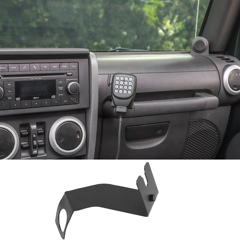 CB Mic Mount for Jeep Wrangler JK 2007 Passenger Holder Grab Bar, Microphone Mounting Bracket