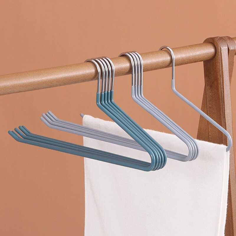 10pcs Trousers Pants Hangers Non Slip Coating Slim Space Saving Open Ended Multi-functional