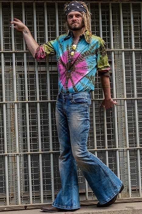 Trendy Men's Flared Jeans Bootcut Leg Denim Pants Man Classic Punk Bell Bottom Denim Trousers Elastic Vaqueros Hombre