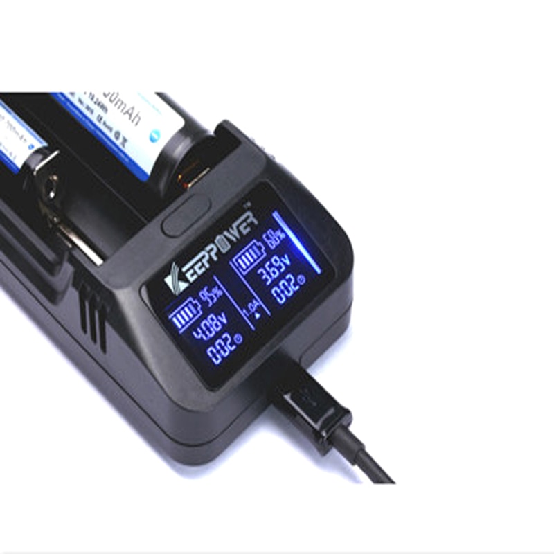 KeepPower L2 3.7 v 26650/18650/18500 Intelligentie Li-Ion Batterij USB LCD Lader