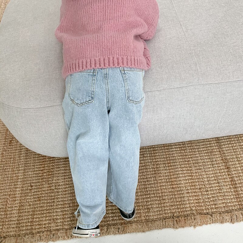 2021 nuova primavera estate bambini jeans pantaloni pantaloni Casual tinta unita ragazze vestiti di moda