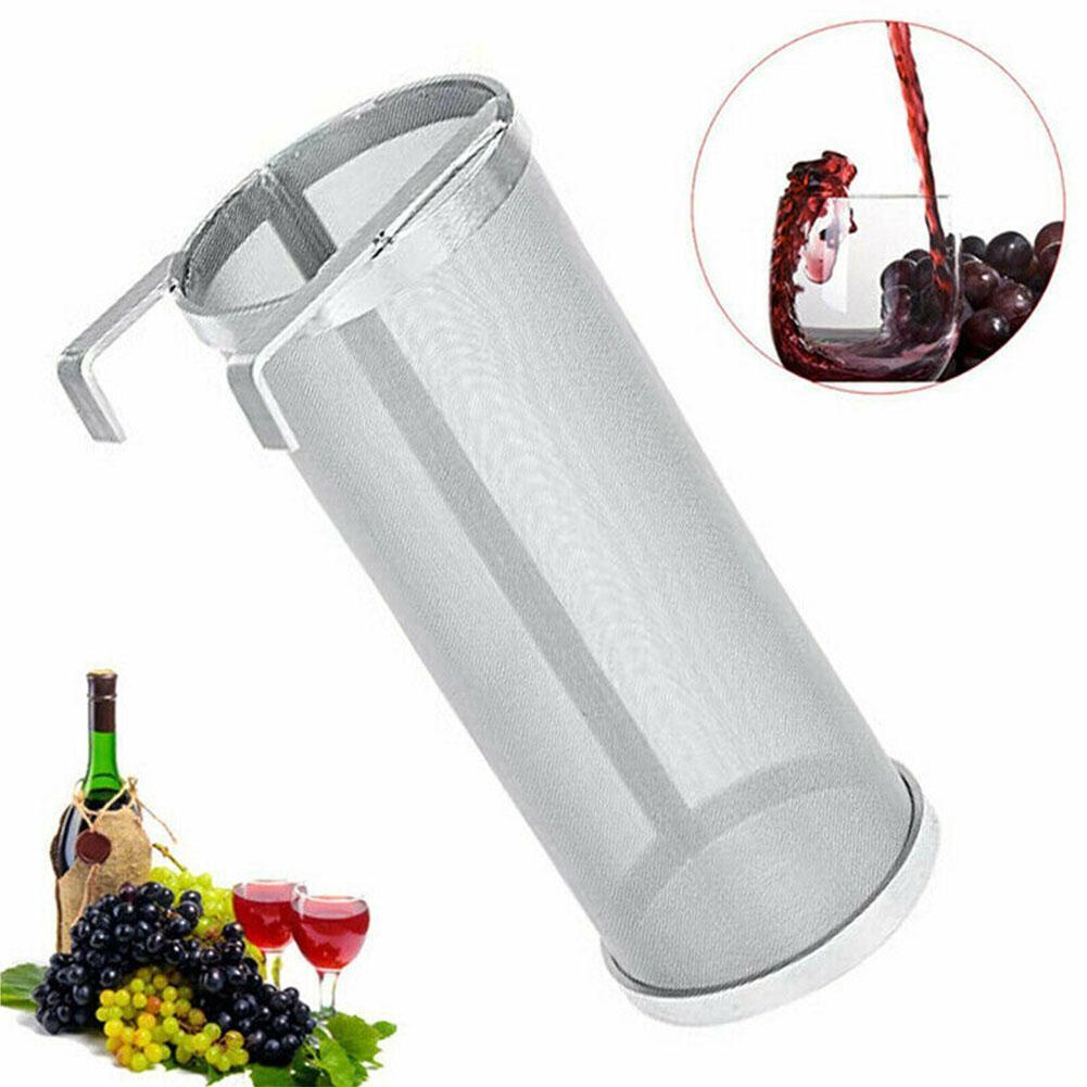 GLOGLOW Bier-Brau-Filter 300 Mikron Edelstahl - Mit Reinigungsbürste Für Brauerei & Wein