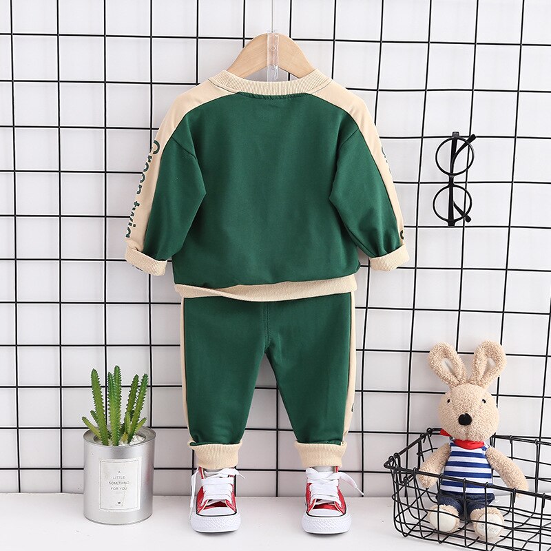 Crianças Bebê Meninos Meninas Roupas de Algodão Primavera Outono Calças Jaqueta 2 Pçs/sets Fora Moda Infantil Criança Roupas Casuais fatos de Treino