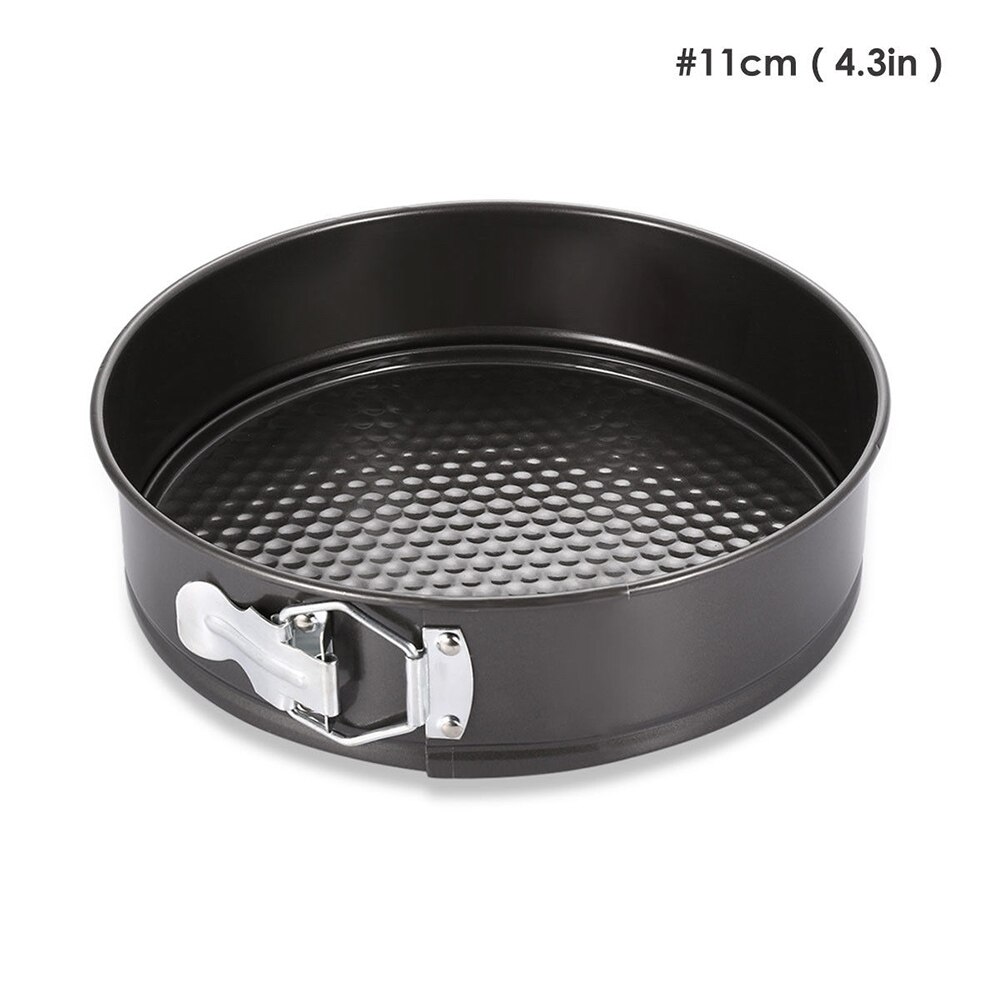Mini rund kageform non-stick springform løs bund bradepande bakke kageform dekorationsværktøj: 4 tommer 11cm