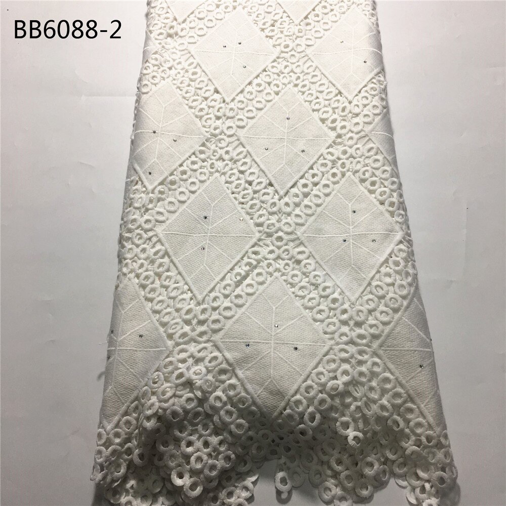 Dentelle africaine de cordon de couleur dorée, tissu de pour mariage nigérian, 5 yards