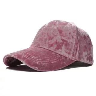 Koreaanse Versie Van De Gouden Fluwelen Glad Cap Baseball Cap Mannen En Vrouwen Herfst/Winter Mode casual Gebogen Rand: Roze