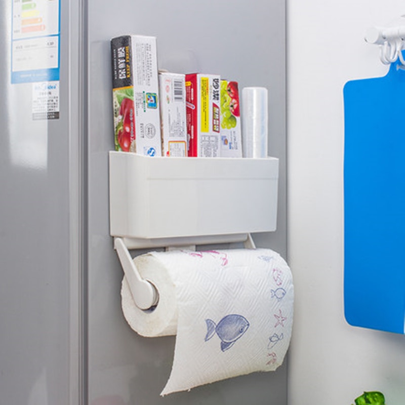 Multifunctionele Wall mounted Toiletrolhouder Keuken Papieren Handdoek Opbergdoos Plastic Wrap Roll Rack Badkamer Accessoires
