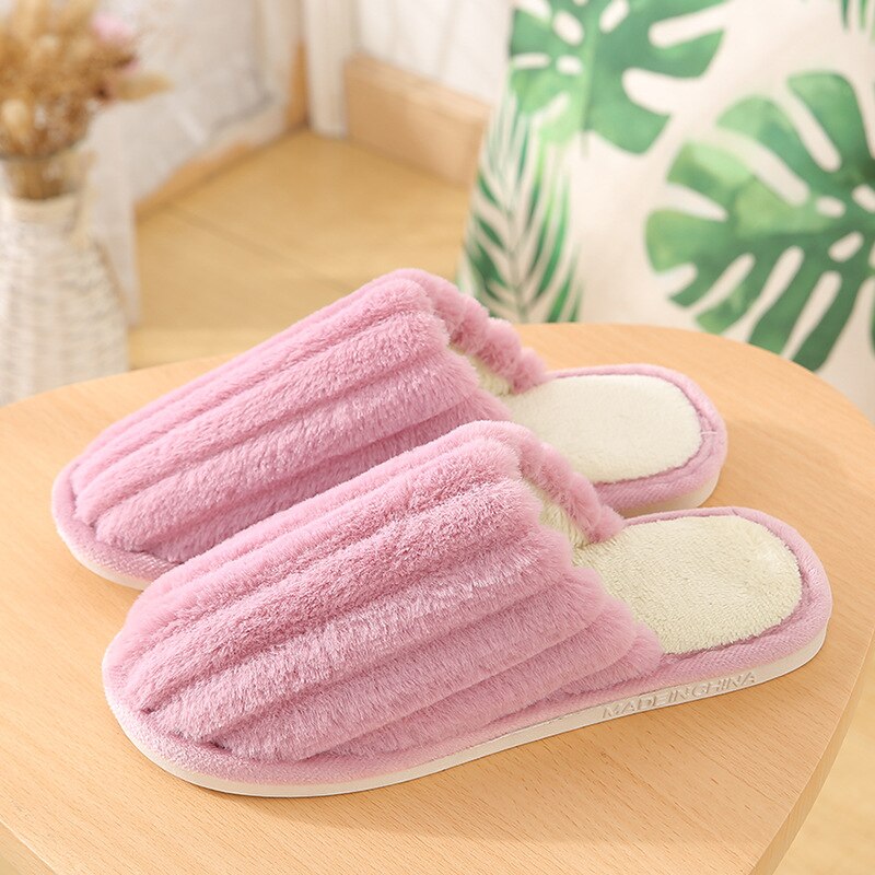 directe femmes hiver maison pantoufles antidérapant doux hiver maison pantoufles intérieur chambre amoureux Couples étage: purple / 8
