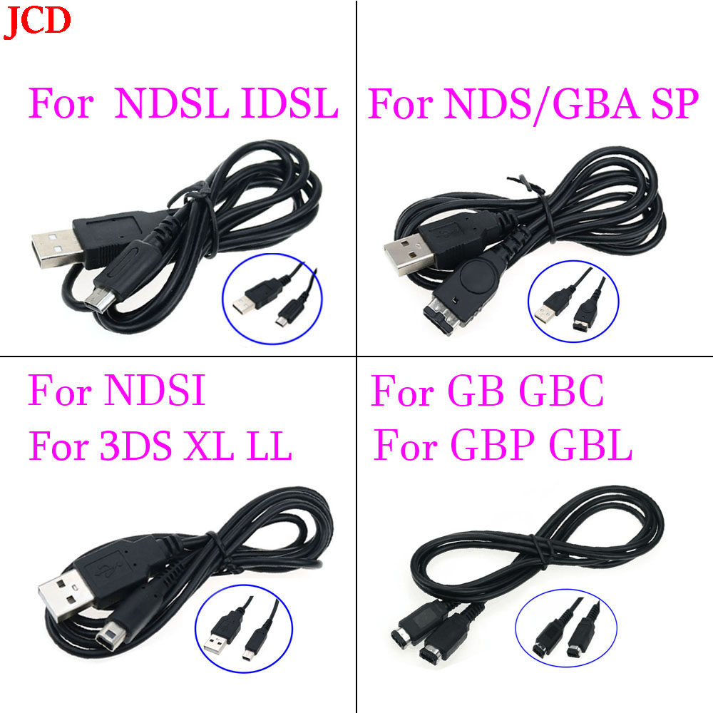 JCD 1 pz caricatore dati USB cavo di ricarica cavo di alimentazione per nintendo DS Lite DSL NDSL per NDSi 3DS nuovo 3DS XL LL NDS GBA SP GB GBC