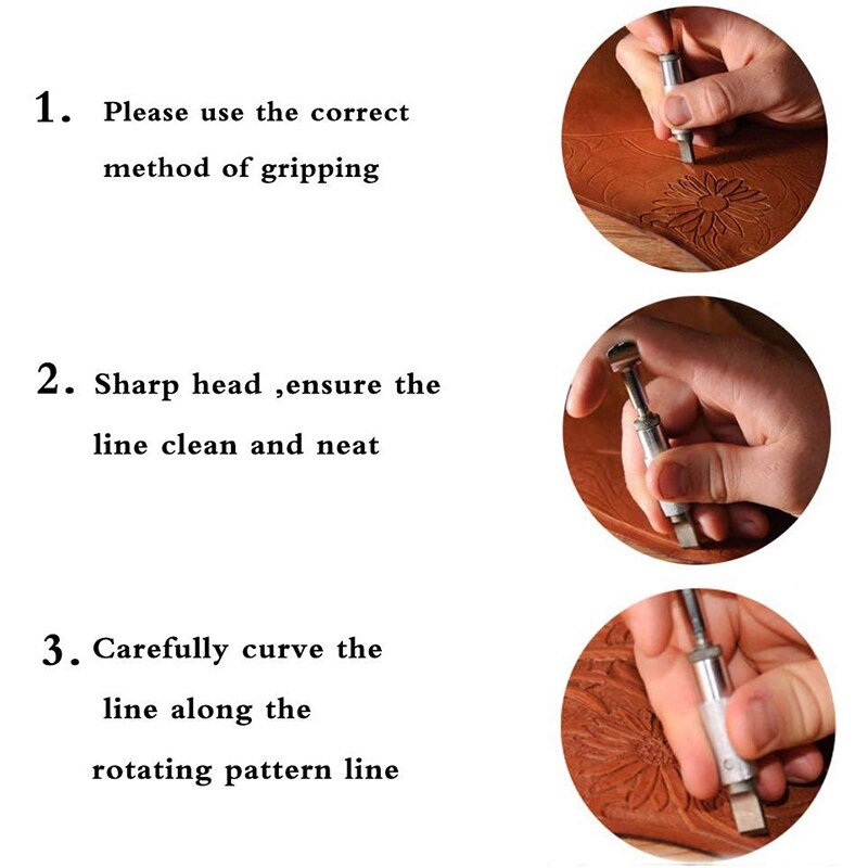 BEST22 Pieces Leather Tool Kit with Leather Stamping Tools Leather Craft Set Leather Working Hammer for Leather Craft DIY Leathe