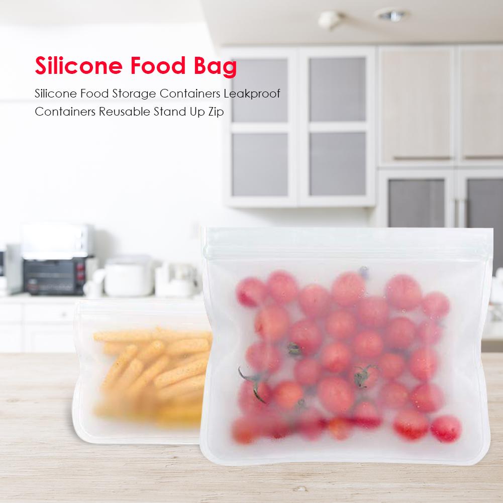 10/6 sztuk silikonowa torba na żywność silikonowe torby na żywność wielokrotnego użytku silikonowa torba na żywność torba na zamek szczelne robić zamrażarki zachowanie wielu celów Dropship