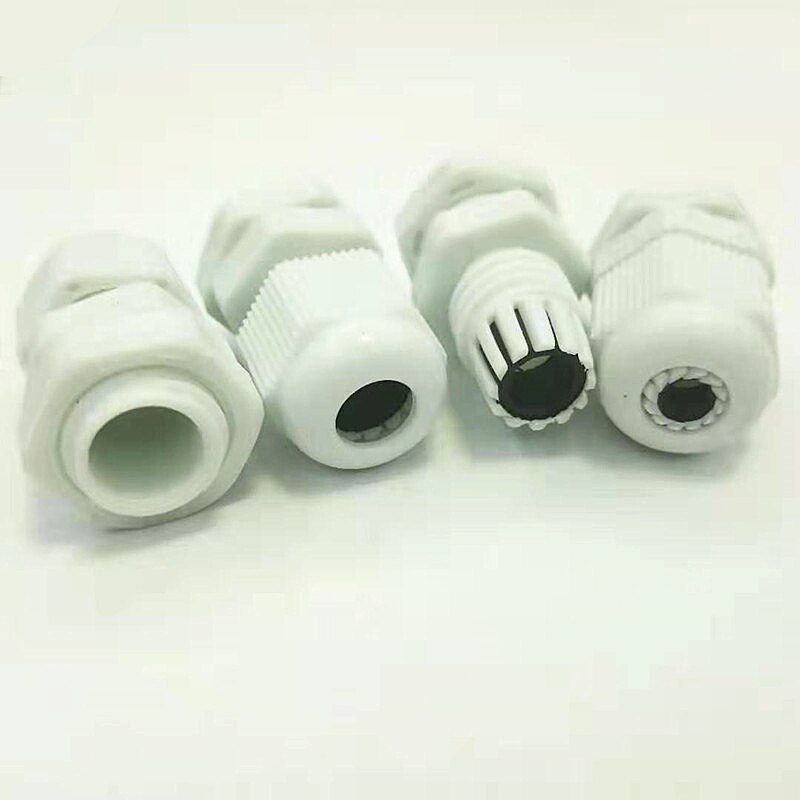 10 piezas PG7 conector de glándula de Cable de plástico de nailon impermeable para Cable de 3-6,5mm