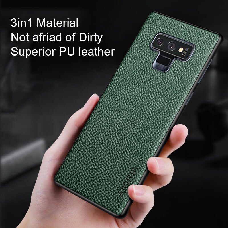 Case for Samsung Galaxy Note 9 Case TPU Around The Edge Protection Perfect PU Leather