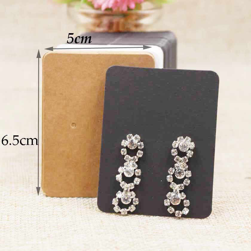 leer weiß/braun/schwarz schmuck verpackung & Anzeige Schild karte ohrring verpackung karte Schild 200 stücke Profi viel