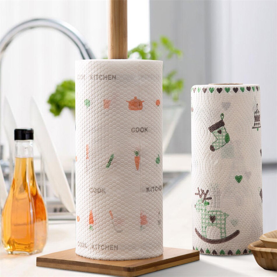 Paño de limpieza de papel desechable para cocina, Herramientas de limpieza, papel higiénico cómodo, capucha de Santa, filtro de aceite,