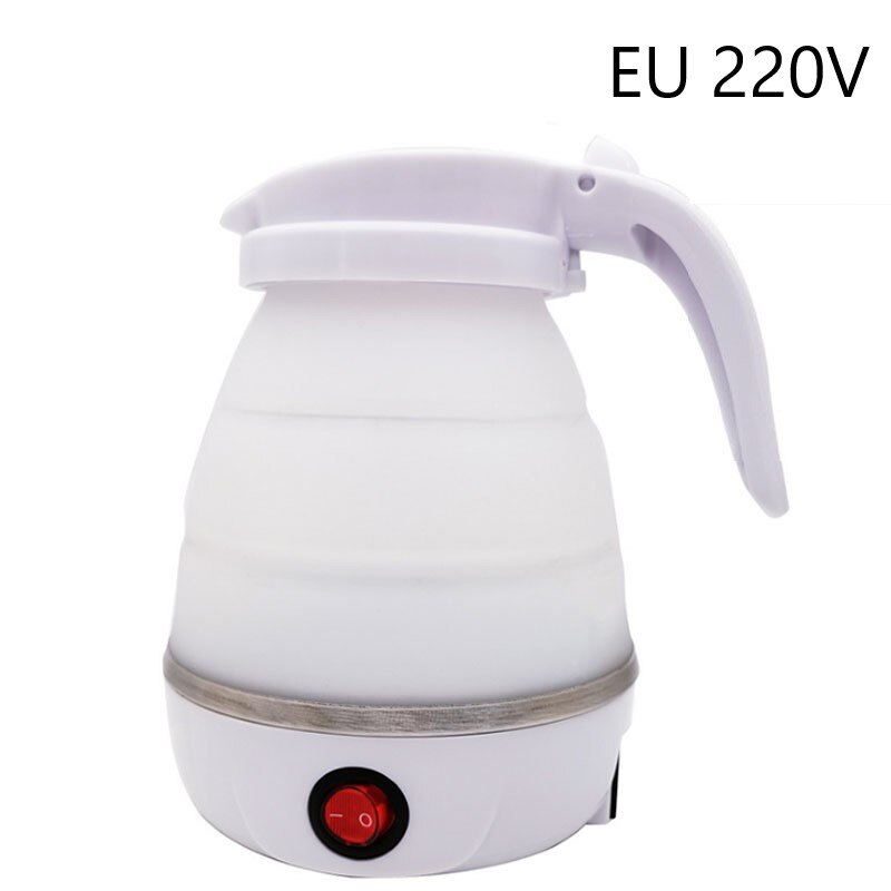 Bouilloire pliable Portable 100V ~ 240V, Mini-bouilloire Portable, avec mise hors tension automatique, pour la cuisine et la maison: EU White