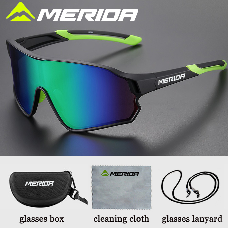 Merida fietszonnebril  uv400, winddichte sportbril voor racefiets en mountainbike,  tr90 montuur, anti-condens en krasbestendig.: Wit