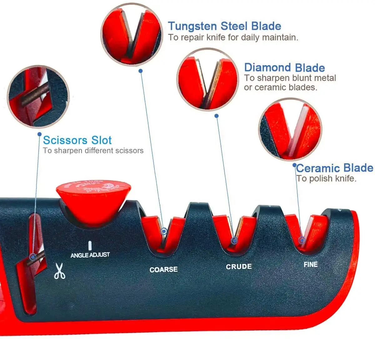 Keuken Messenslijper Verstelbare Hoek Schaar Messen Slijpen Slijpmachine Slijpsteen Professionele Slijper Tool