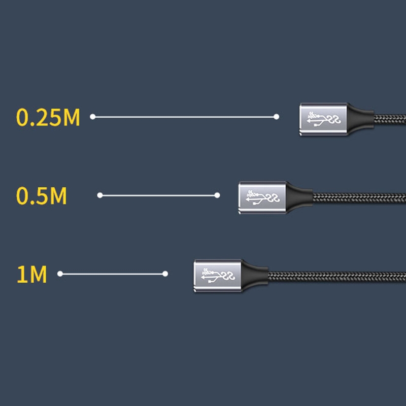 Cable de extensión USB C, Gen 2, 90 grados, 100W, USB-C, 3,1, macho a 4K, hembra, extensor tipo C