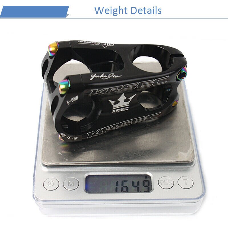 Krsec Handlebar Mtb Bike Stem 50Mm Tee Mountain Bicycle Bridge Short Power Integrated Stem 31.8 Throat Aluminum Manillar Canote