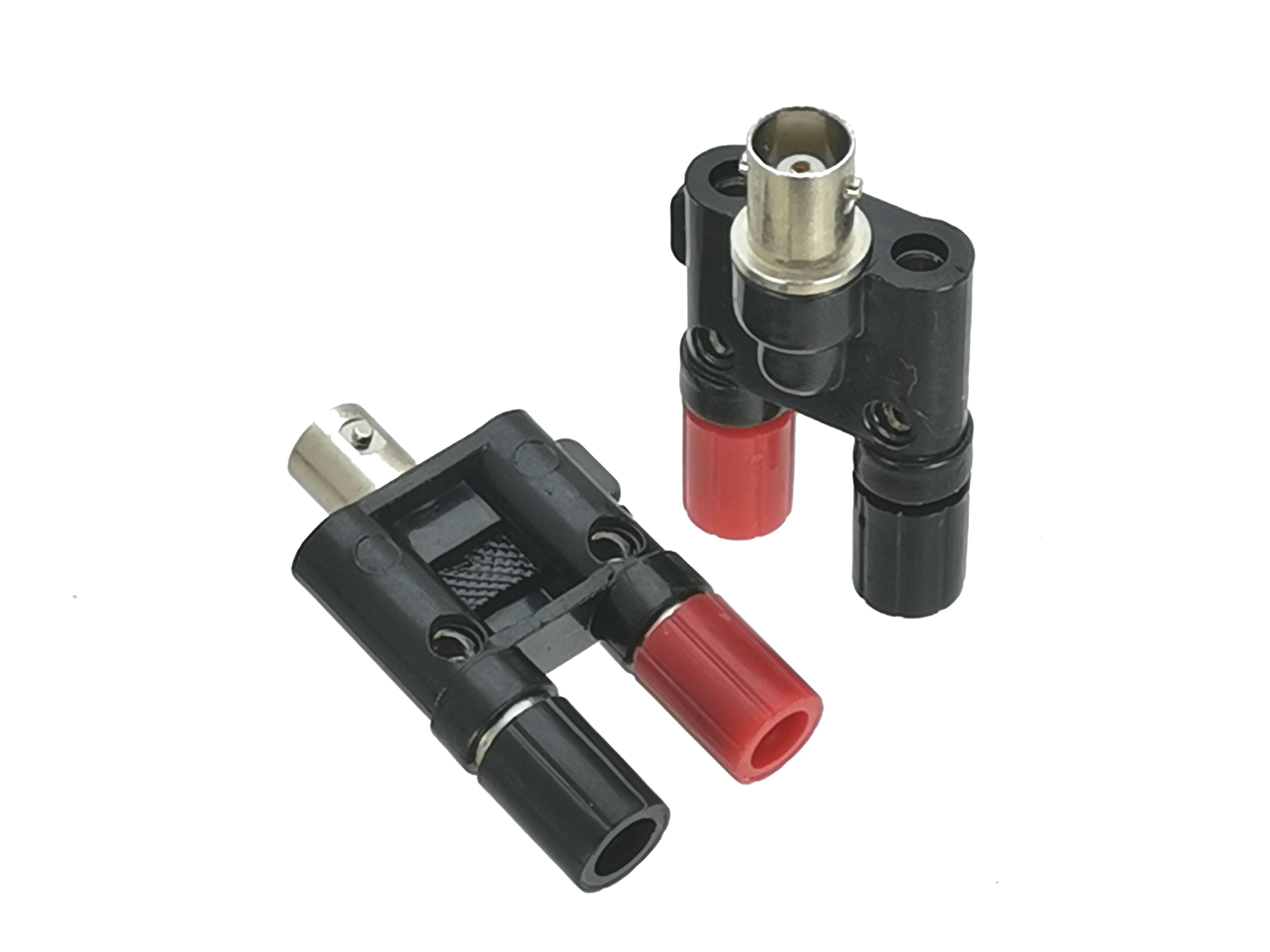 1Stck Adapter BNC zu Bananen stecker & Weibliche Jack RF anschluss Koaxial Prüfung konverter: Lavendel