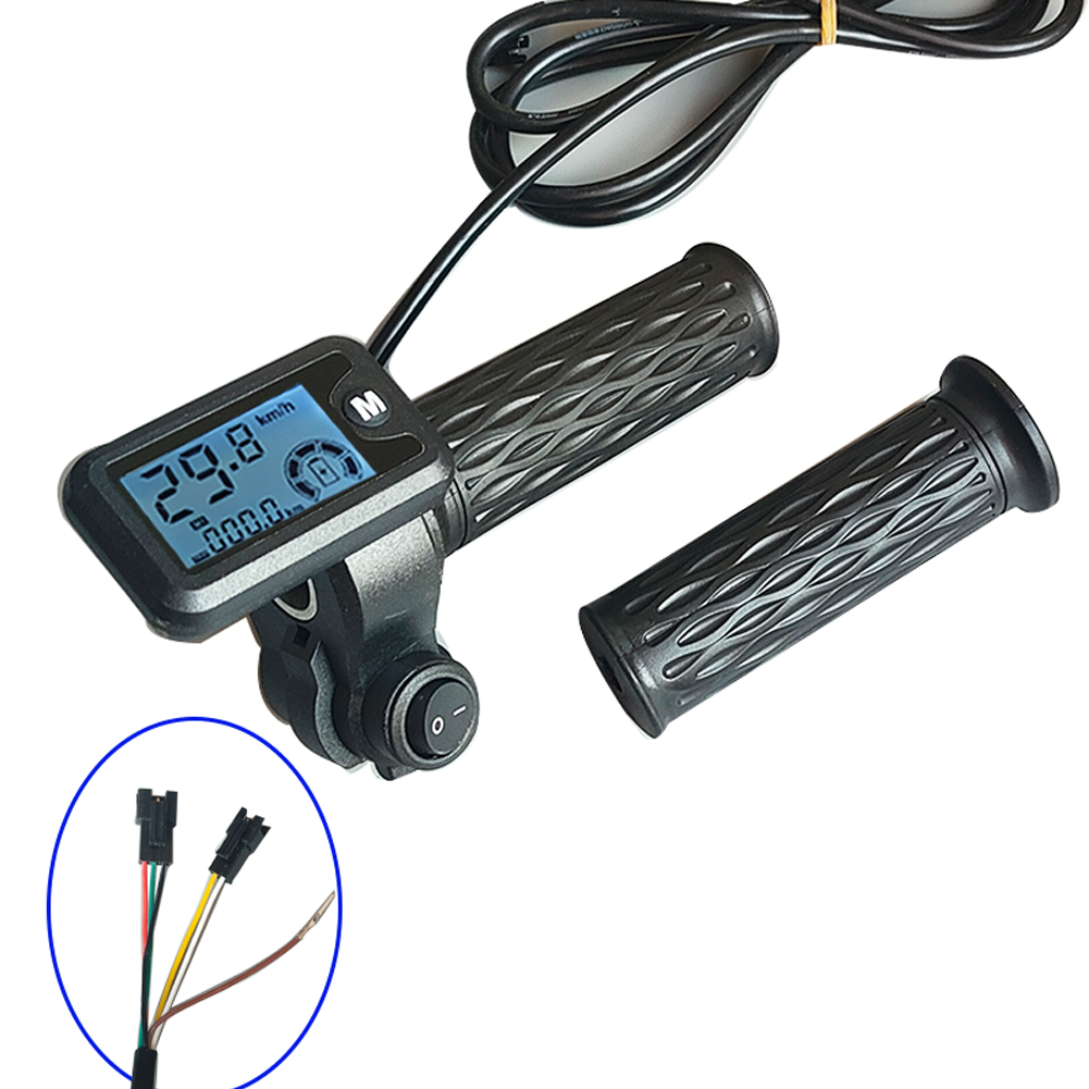170cm Kabelgreep E-Bike Throttle Voor E-Bike Upgrade Huidige Weergave Hall Meting Snelheid Model Kilometerstand Display: Rood