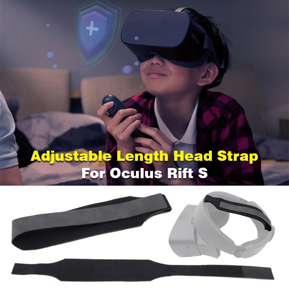 Gaming Verstelbare Lengte Hoofd Band Opvouwbare Zwarte Hoofdband Riem Vr Headset Accessoires Zachte Verminderen Druk Voor Oculus Rift S