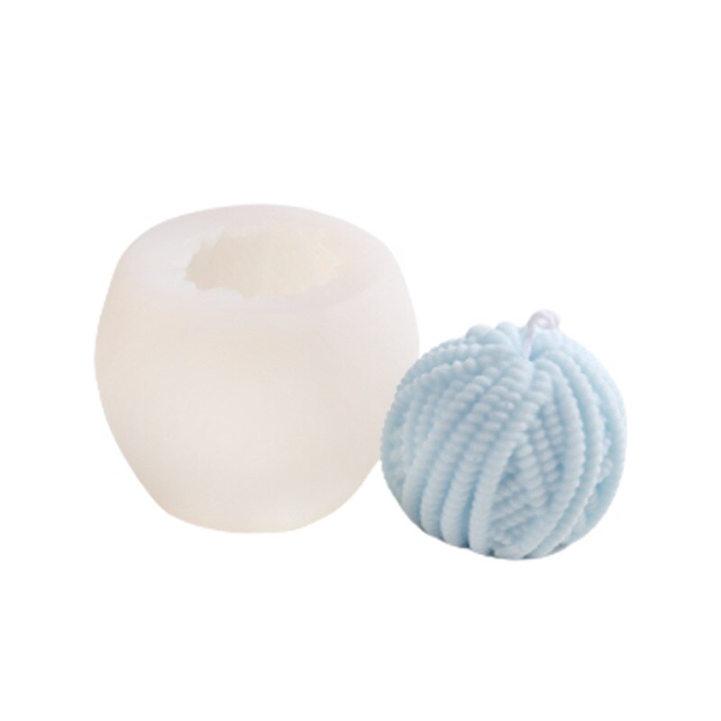 3d único furo bola de lã vela gesso luvas de lã natal fio bola silicone molde ferramentas