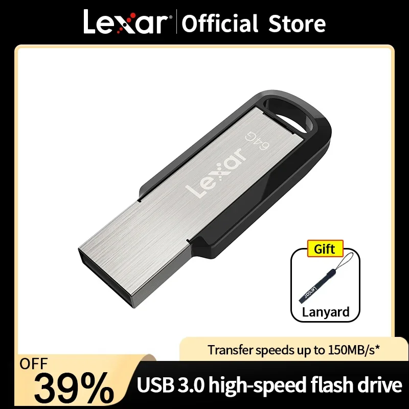 Lexar M400 USB Flash Drives USB 3.0 32GB 64GB 128GB 256GB Memory Stick Up To 150MB/s Pen Drive Metal U Disk for Computer