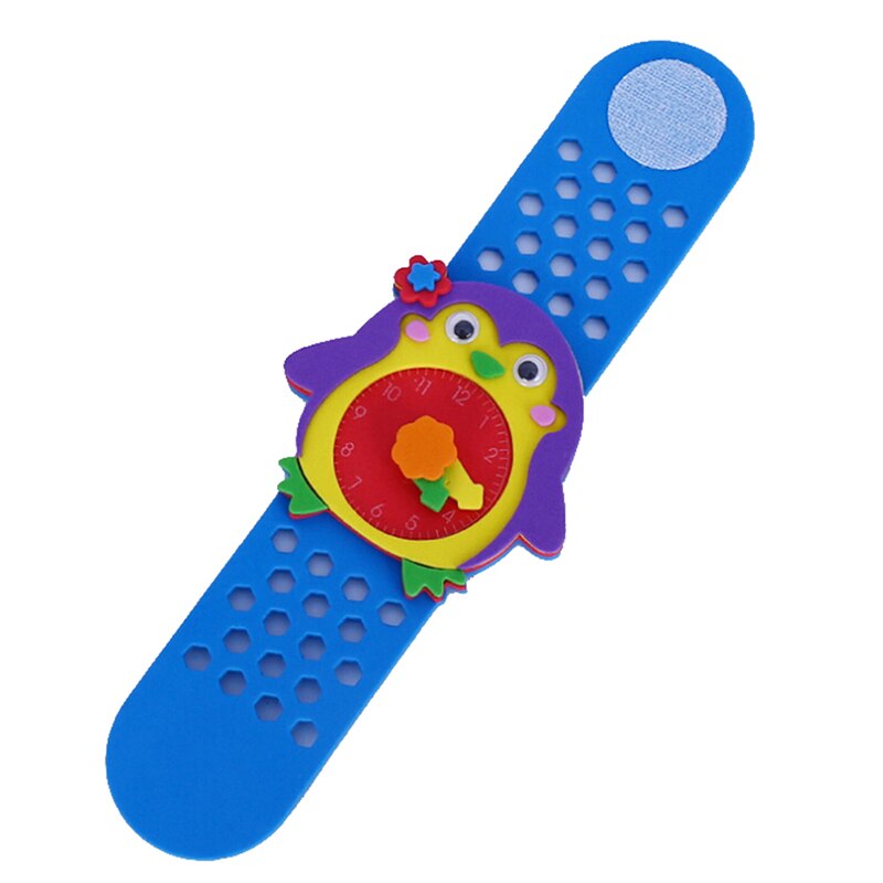 Montre en mousse EVA 3D, autocollant artisanal, fait à la main, horloge, apprentissage, jeux éducatifs pour enfants de la maternelle, jouet, DIY bricolage,