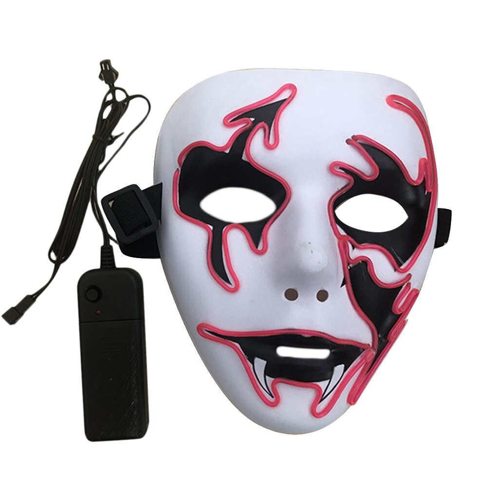 Masker Halloween Led Illuminating Masker Koele Geschilderd Masker Plastic Play Masker Voor Bar Ktv Party Party Light Up Maskers Glow in Dark: C