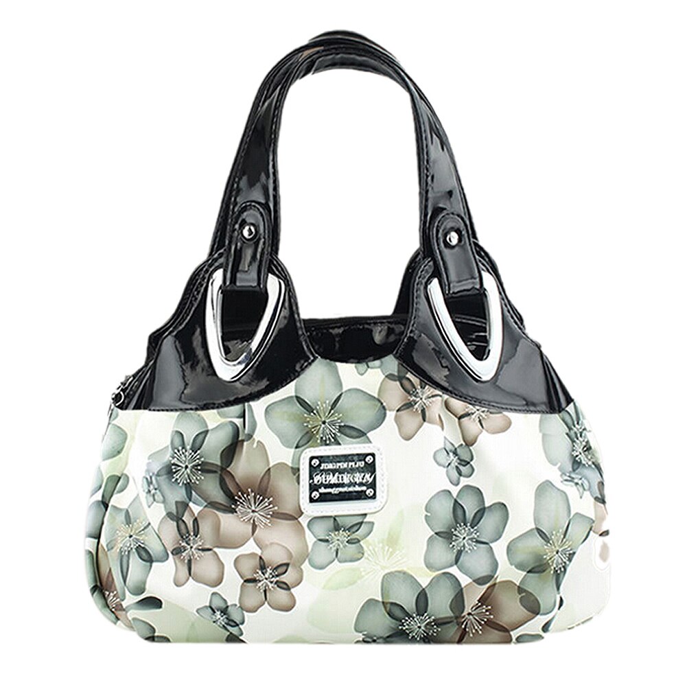 Fggs-Mode Handtas Vrouwen Pu Lederen Tas Tote Bag Printing Handtassen Satchel-Droom Saffloerolie + Wit Handstrap