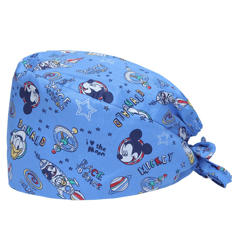 Unisex Surgicals Caps Tanden Print Cap Verstelbare Frosted Cap Laboratorium Pet Shop Frosted Caps Schoonheidssalon Care Winkel Caps: Grijs