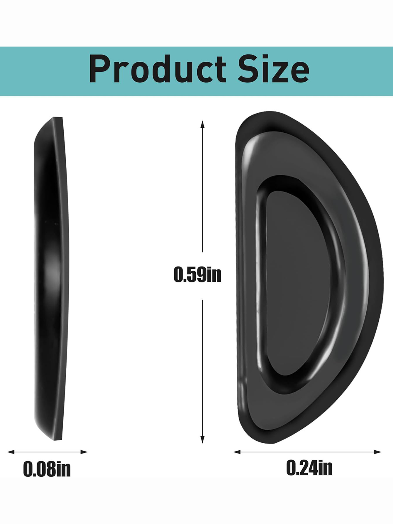 5 paar brillen antislip neuspads zachte siliconen zelfklevende bril neuspads voor plastic frame bril zonnebril (zwart/wit)