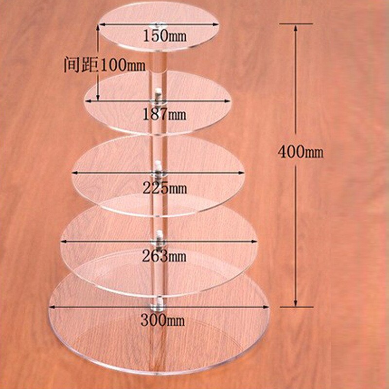 3 4 5 Tier Cake Houder Ronde Acryl Cupcake Cake Stand Monteren Demonteren Thuis Verjaardag Gereedschap Party Stand Decoratie: 5 Tier