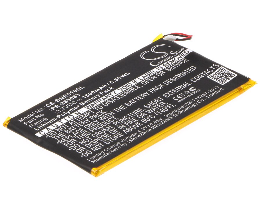 Cameron Sino 1500mAh Battery PR-285083 for Barnes & Noble BNRV510, Nook Glowlight Plus , For Kobo Glo HD