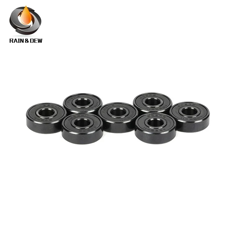 8Pcs 608RS ABEC-11 608 Roller Skate Scooter 8X22X7mm Skateboard 608-Zwart Lagers Hoge Prestaties