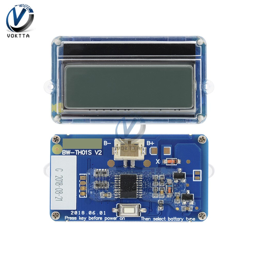 BMS 3S 12V 24V 48V Lithium Batterij Capaciteit Indicator Batterijen Tester Voltmeter Voltage Meter Met Waterdichte case Shell