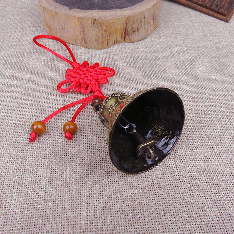 Antique Copper Wind Bell Lucky Fengshui Wind Chime Metal Garden Windchime Hanging Ornament Indoor Outdoor Decoration